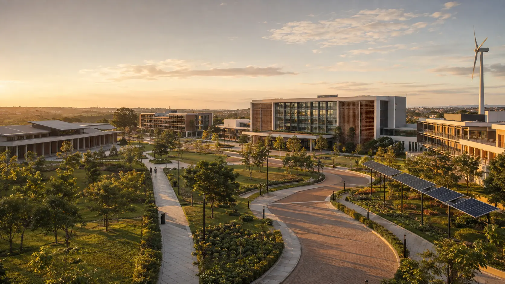 Illustrative sustainable hospital and education campus concept